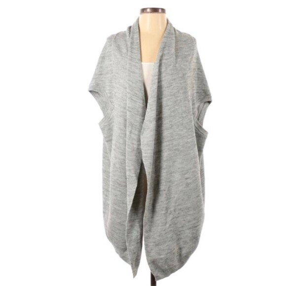 Athleta Open Cardigan Vest Grey Small - Picture 1 of 7